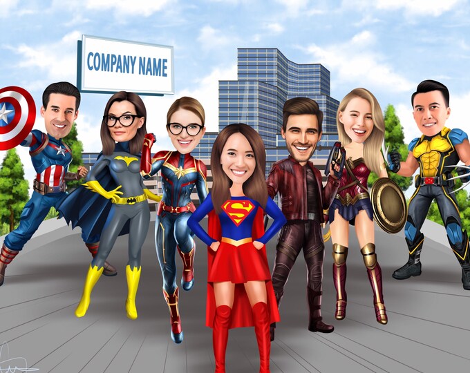Group Caricature - Sfenkscaricature Group Caricature - Sfenkscaricature