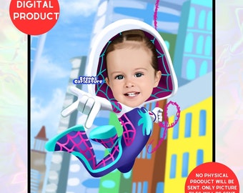 Ghost Spider Geburtstagsdekor, Spidey und seine erstaunliche Freunde Geburtstagseinladung Mädchen Spidey Party einladen