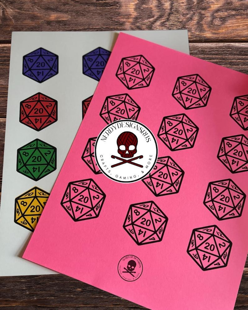 D20 Cupcake Toppers Printable Birthday Party Supplies - Etsy