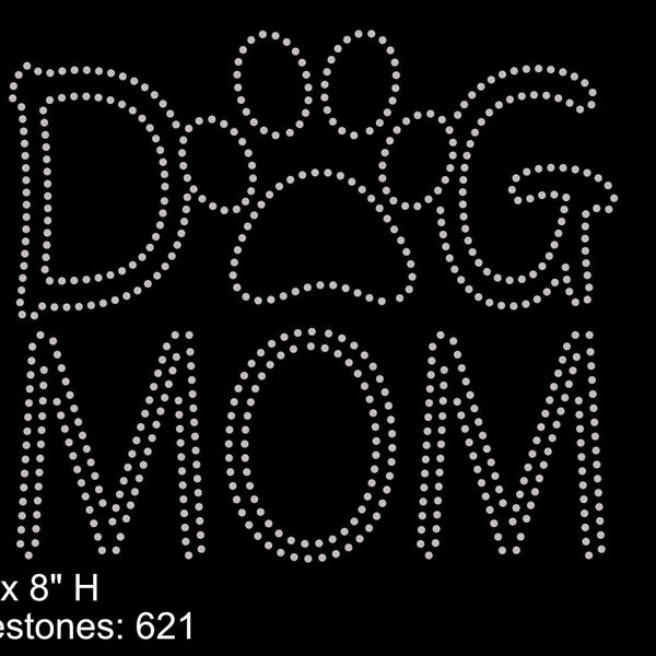 Dog Mom Rhinestone Template SVG INSTANT DOWNLOAD