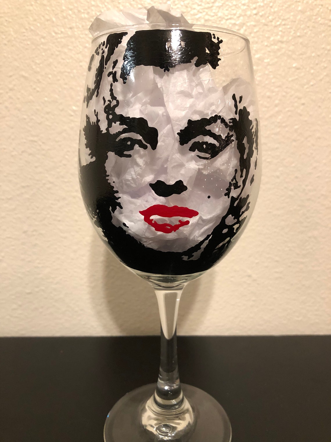 Marilyn Monroe Wine Glass Hand painted Etsy