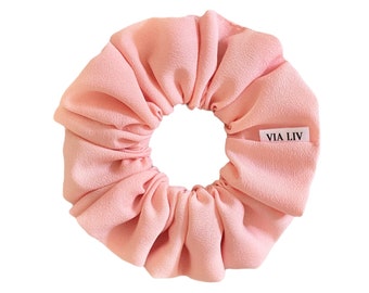 Peachy Keen Hair Scrunchie | Coral Scrunchie | Chiffon Scrunchie | Bridesmaids Scrunchies | Hair Tie | Hair Elastic