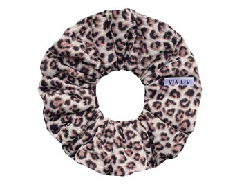 Leopard Hair Scrunchie | Leopard Scrunchie | Animal Print Scrunchie | Hair Tie | Hair Elastic | Hair Accessory | VIA LIV