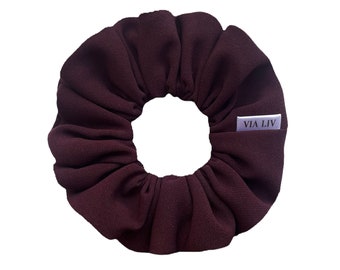 Malbec Hair Scrunchie | Red Purple Hair Scrunchie | Scrunchies | Hair Tie | Hair Elastic | Hair Accessory | VIA LIV