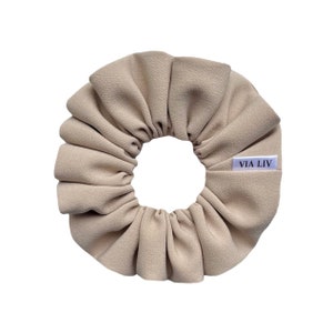 London Fog Hair Scrunchie | Neutral Scrunchie | Hair Tie | Hair Elastic