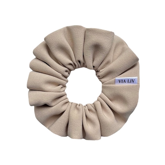 Neutral Hair Scrunchies    Goody Ouchless Ribbed Hair Scrunchies, Assorted Neutral  main image 3