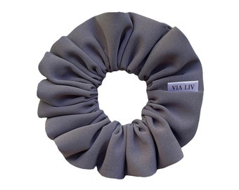 Slate Grey Hair Scrunchie | Hair Scrunchies | Hair Tie | Hair Elastic | Hair Accessory | VIA LIV