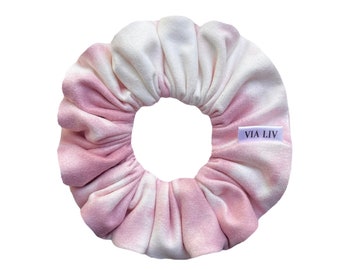 Raspberry Swirl Hair Scrunchie | Pink Hair Scrunchie | Hair Tie | Hair Elastic | Hair Accessory | VIA LIV