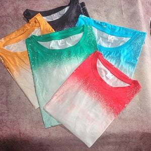 Custom Faux Bleached Shirts/ Polyester