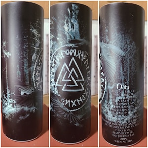 Viking, Norse Pagan, 20oz custom GLOW Tumbler!