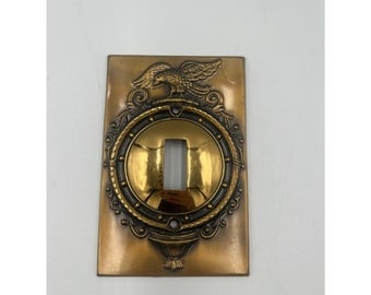 BrassSmith House - SP-1B - Federal Mirror Eagle Single Switch Plate Cover