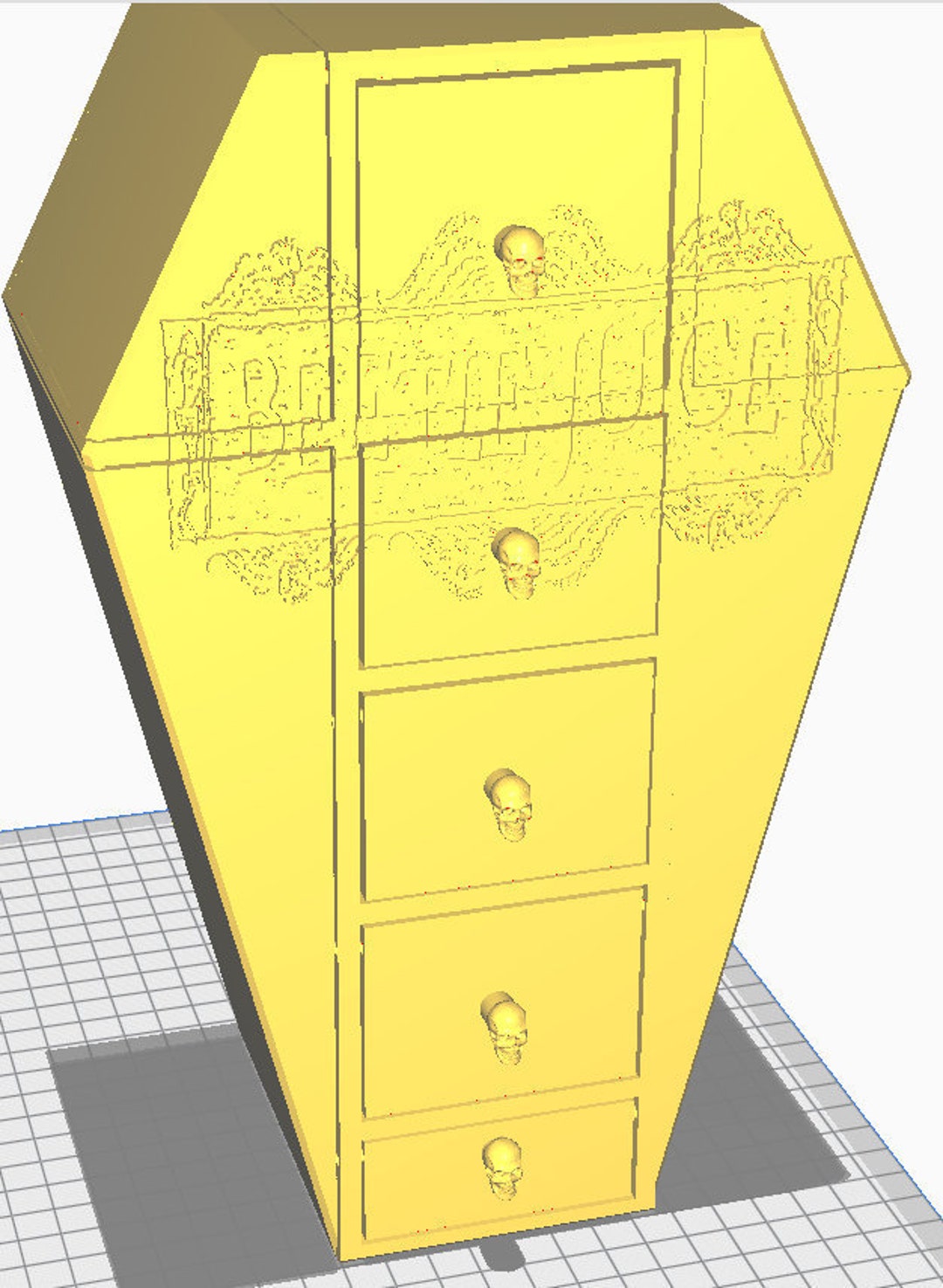 3D Printed Coffin Jewelry Box Etsy
