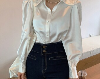 silk button down shirt