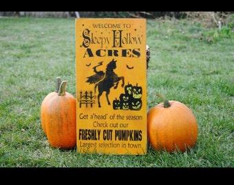 Welcome To Sleepy Hollow Acres, halloween, decor, seasonal