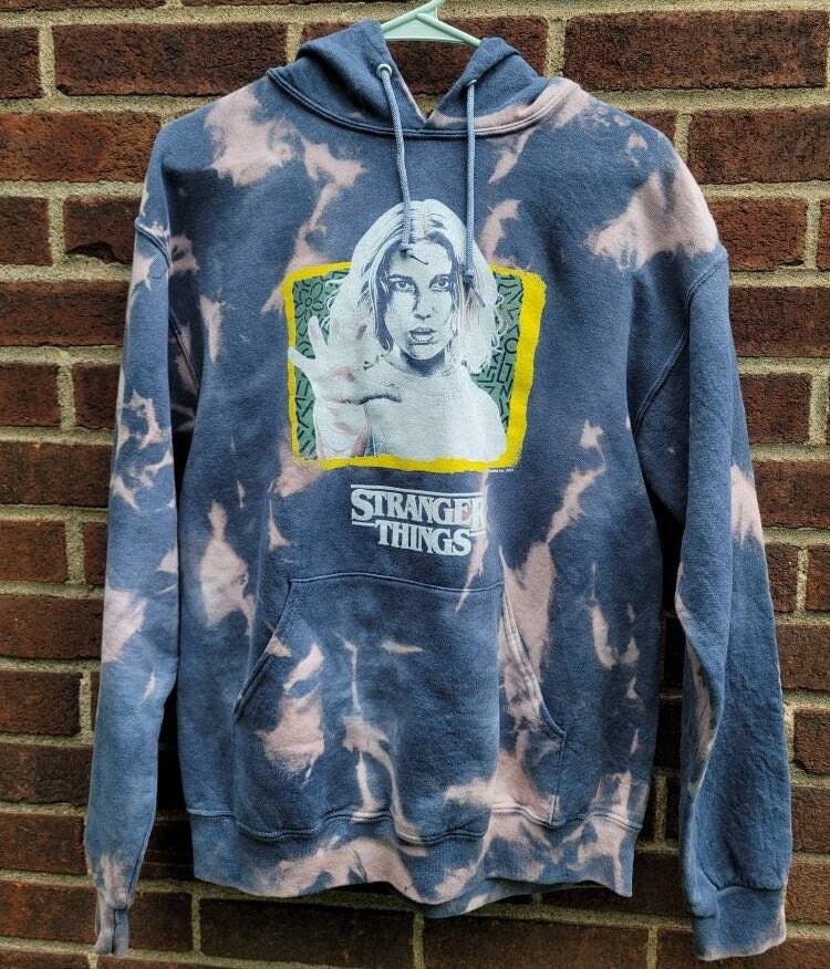 Stranger Things Vintage Inspired Unisex Tie Dye Hoodie Bleach - Etsy