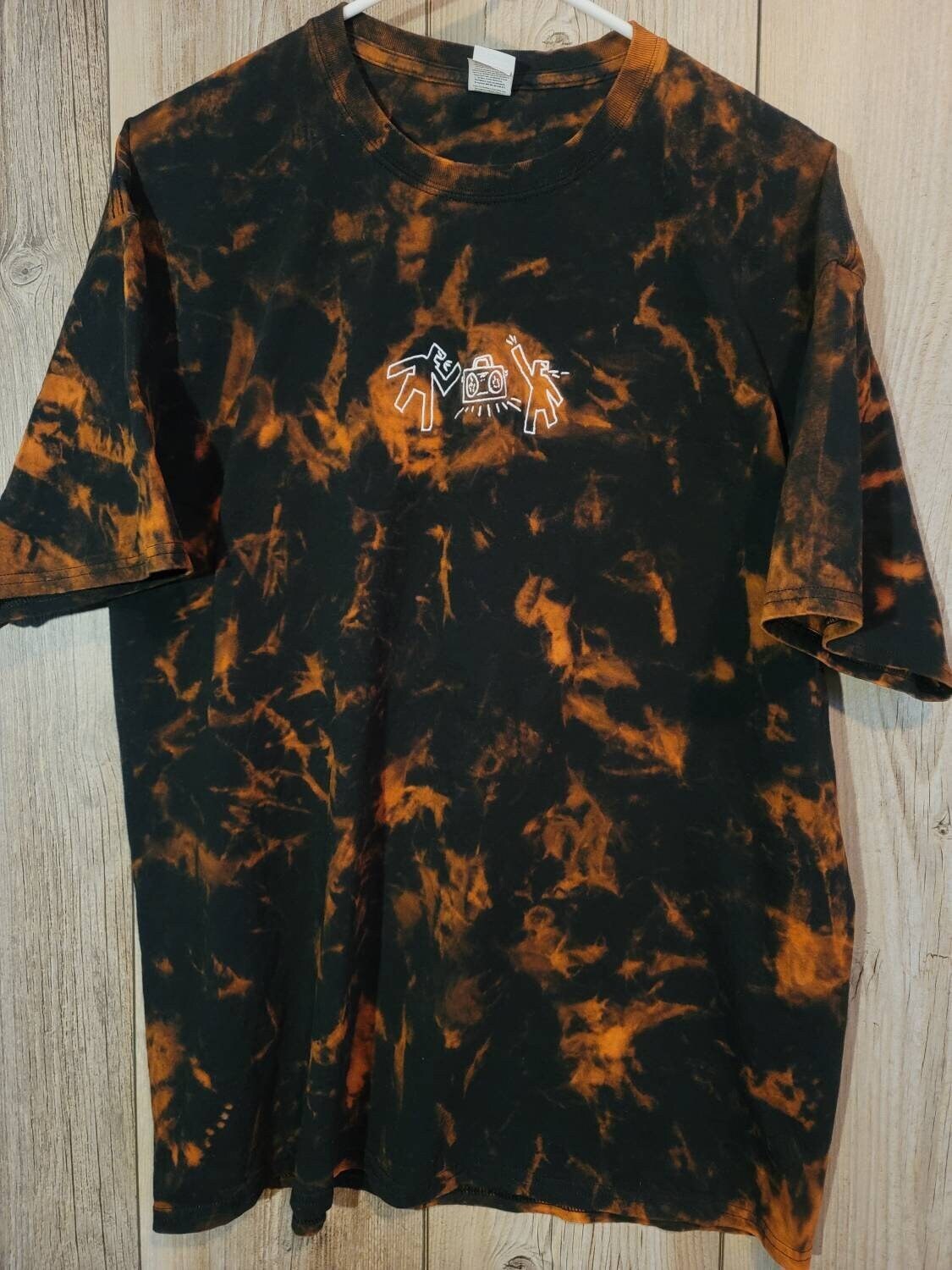 Discover Bleached Embroidered Dance Tie Dye Tee | Reverse Dye