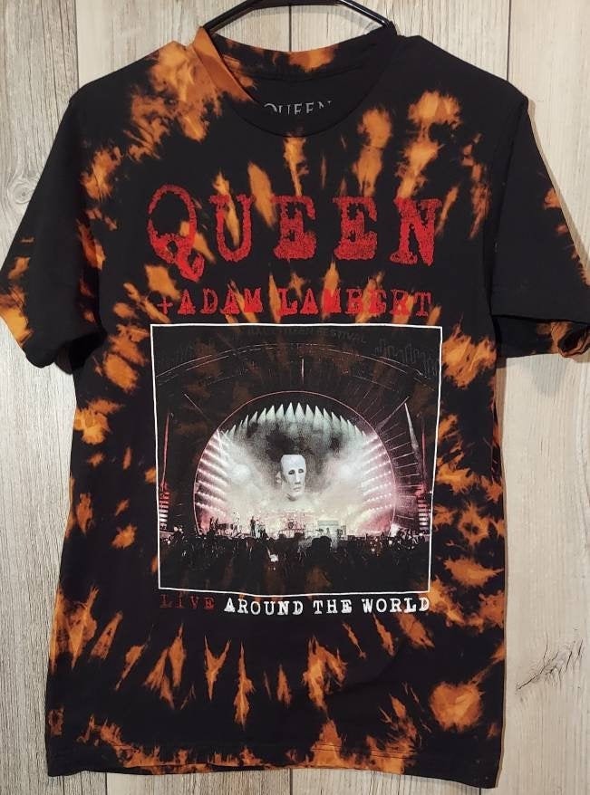 Discover Queen Adam Lambert Vintage Inspired Unisex Tie Dye Band Tee