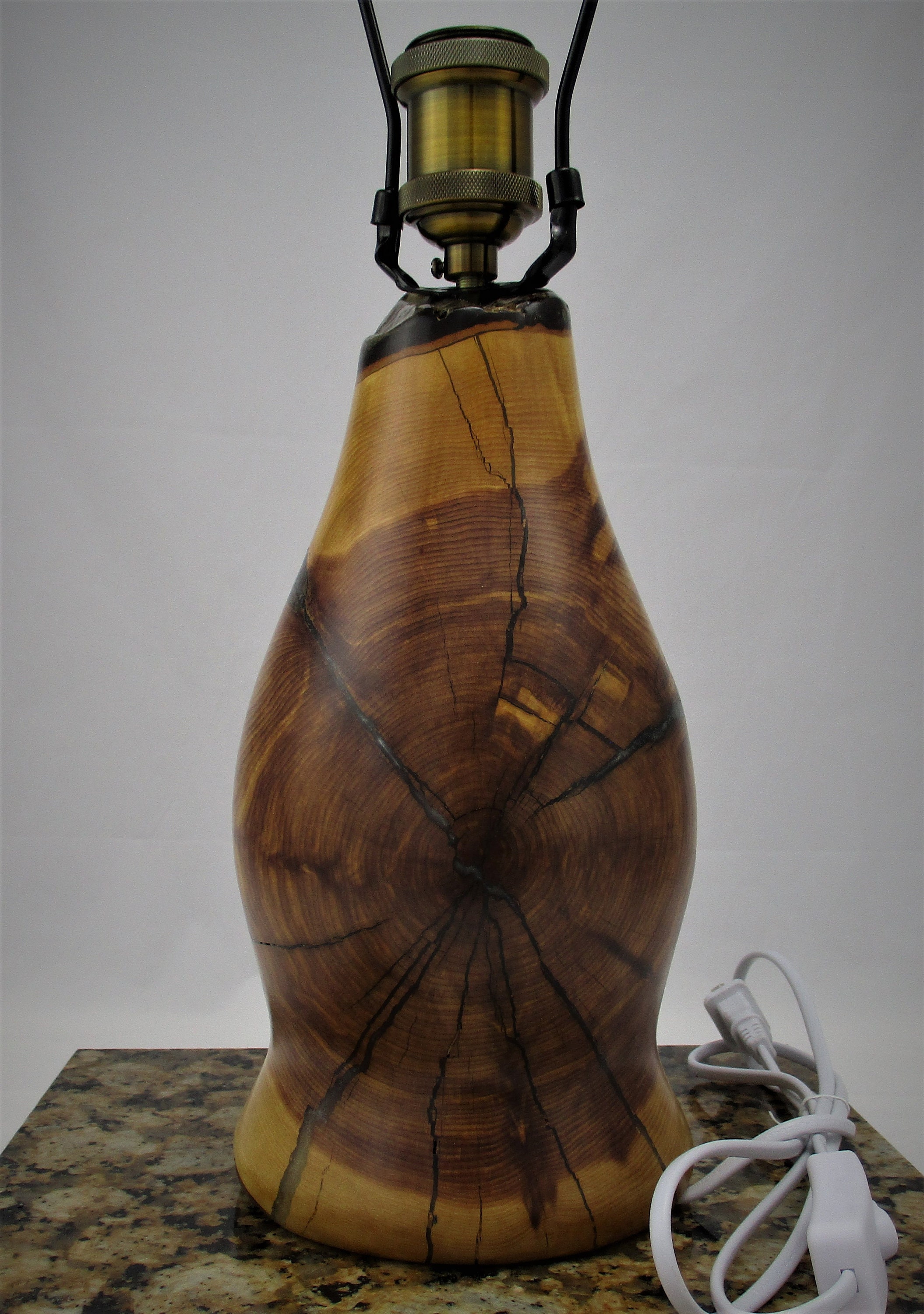 Juniper lamp with quartz inlays Etsy