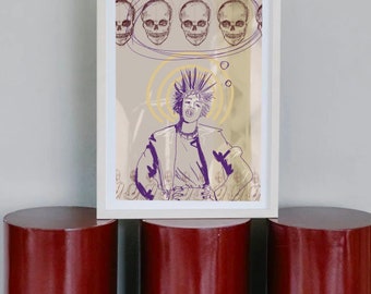 All I Think Is Punk DIGITAL Print // punk rock poster inspired by “The Craft” movie