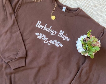 Herbology Major vintage brown crewneck