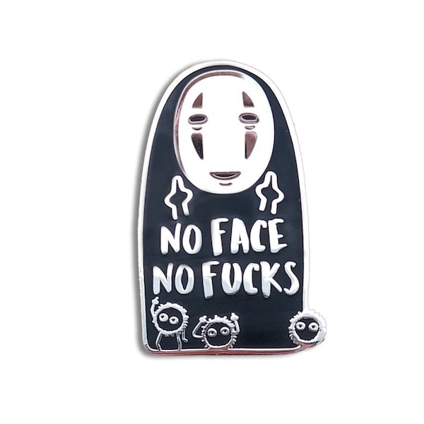 No Face No Fucks GhibliMood Hard Enamel Pin
