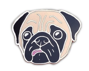 Concerned Pug Hard Enamel Pin