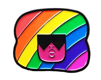 Rainbow Garnet Enamel Pin
