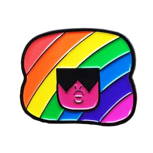 Regenbogen Granat Emaille Pin
