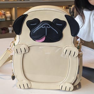 betsey johnson pug mini backpack HUGS IDEA Cute Print Purse for Women Girls Cute Leather Small Backpack Travel Shoulder Bags : Clothing, Shoes & Jewelry Ebay Pug Betsey Johnson Backpack