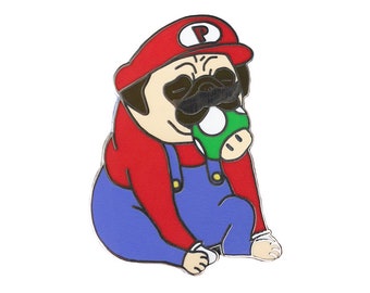 Super Pugrio Hard Enamel Pin