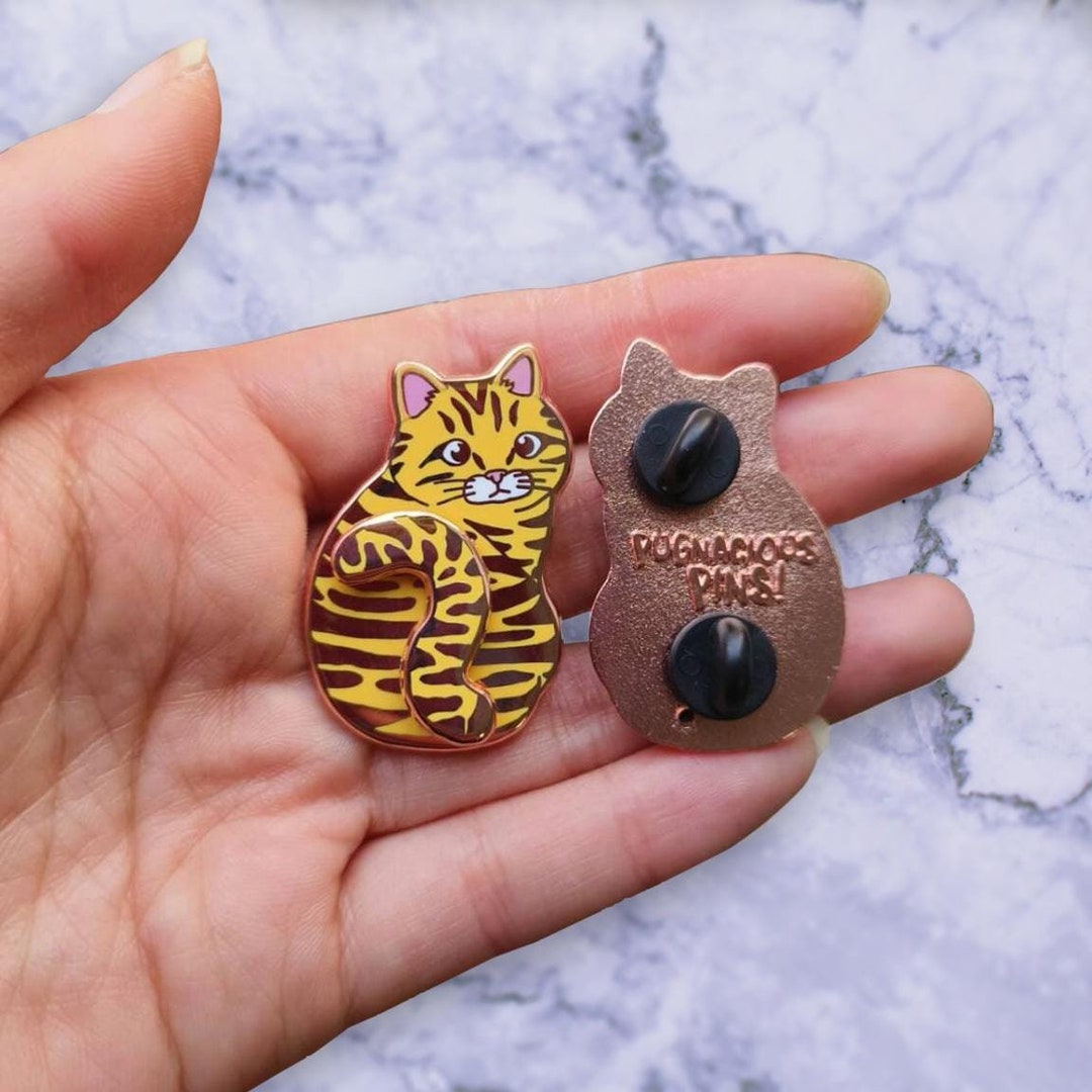Cat Tail! Moving Hard Enamel Spring Pin - Etsy