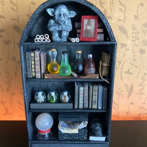 Miniature Magical Bookcase with working drawer