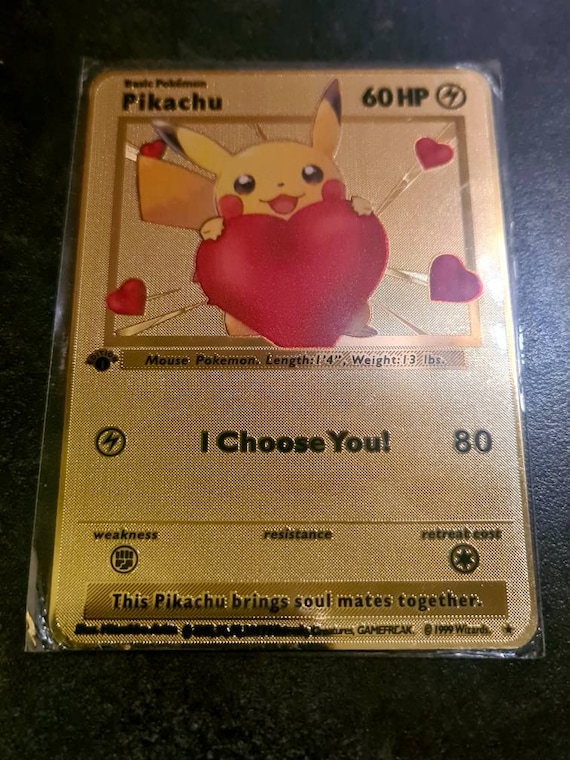Eevee I Choose You 1 Gold Metal Pokemon Card -  Israel