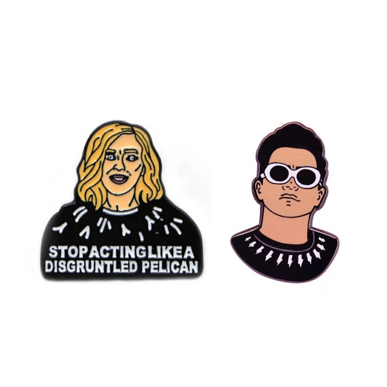 Moira Rose and David Rose Schitts Creek Pin Badges