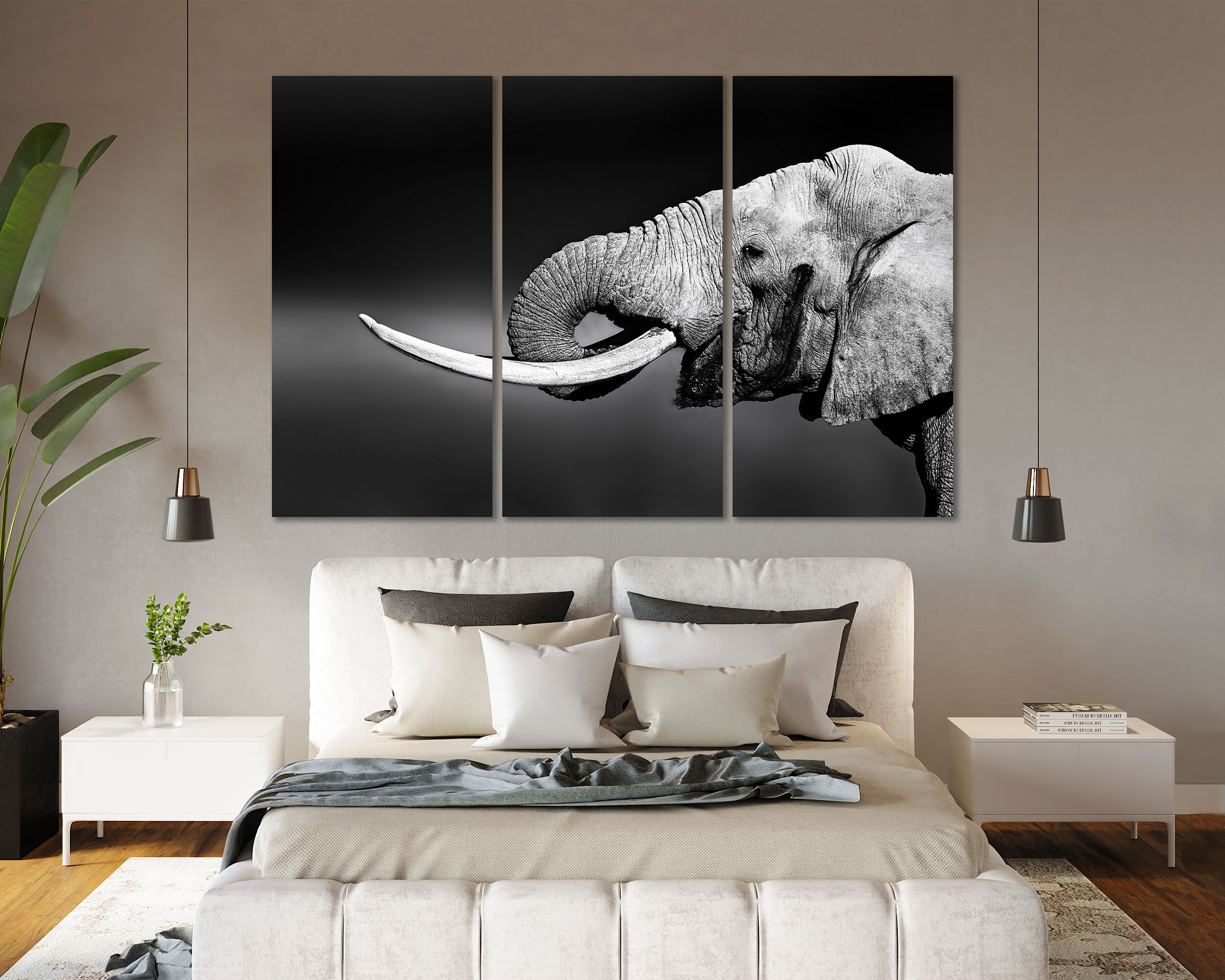 Beautiful Elephant Image Large Wall Decor for Home Big African Etsy