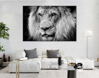 Lion Portrait Photography Print | African Wildlife Wall Art