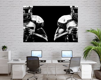 American Football Player Original Wall Design Art American Football Black and White Decor Home American Football Trendy Room Art Sport Paint