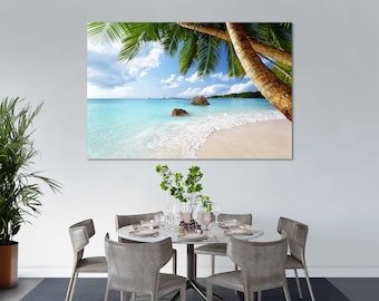 Beach Wall Art Tropical Coastal Canvas for Bedroom, Living Room, Office