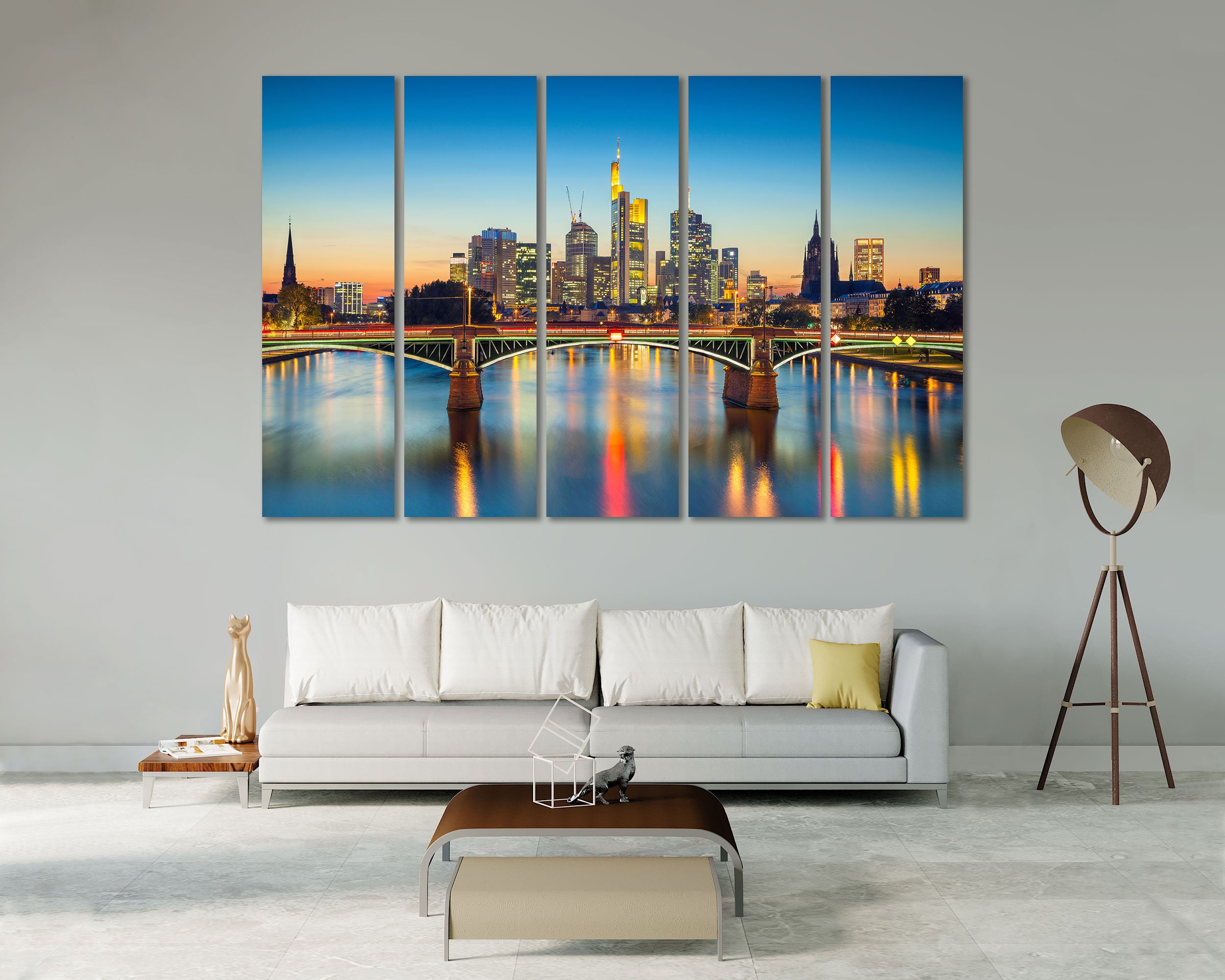 Frankfurt am Main Skyline Modish Wall Decor Frankfurt am Main Wall Art Large Frankfurt am Main Canvas Art for Wall Germany Design Art Home
