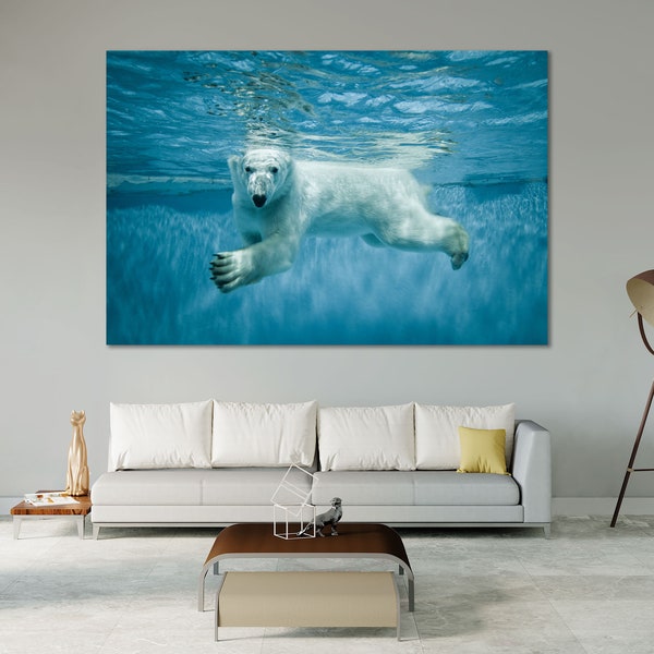 Polar Bear Painting - Etsy