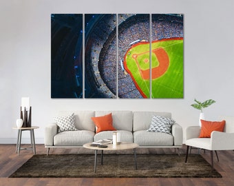 View from The Sky of a Baseball Stadium in Toronto Sport Spot in Toronto Baseball Art in Toronto Stadium in Toronto on Canvas Canadian City