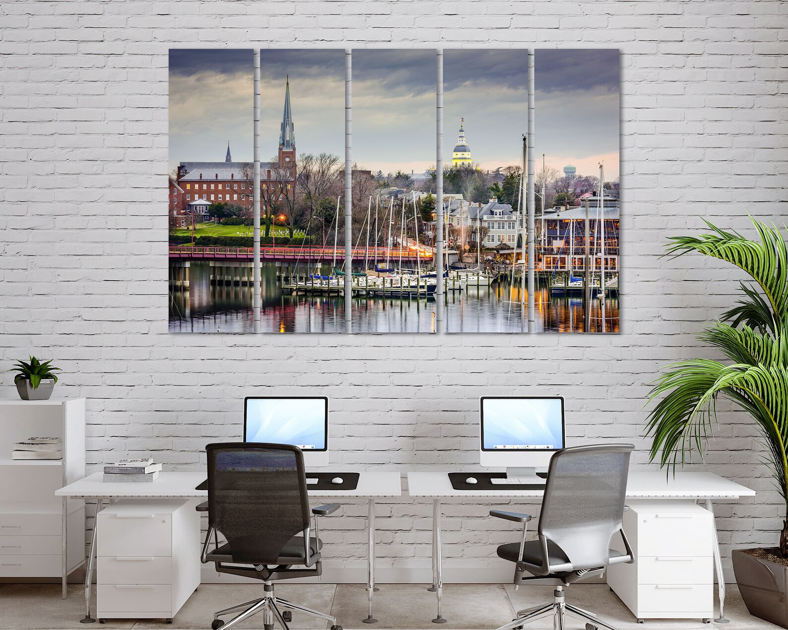 Annapolis Cityscape Wall Print Annapolis Contemporary Wall Art Etsy
