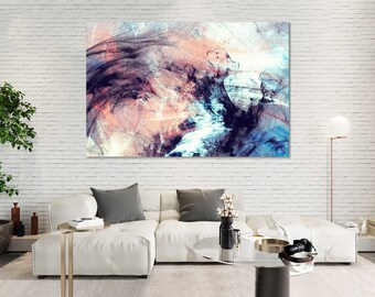 Abstract Expressionism Canvas Print – Modern Textured Wall Art