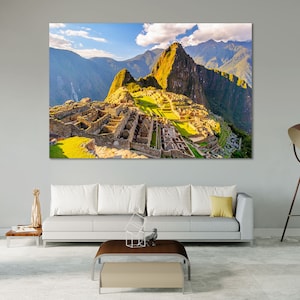 Machu Picchu Photography Print – Peru Travel Wall Art | Ancient Inca City Poster, Historic Mountain Landscape Artwork