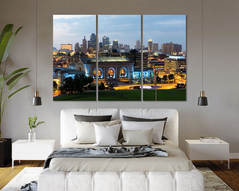 Kansas City Print Canvas Wall Art Kansas City Original Wall | Etsy