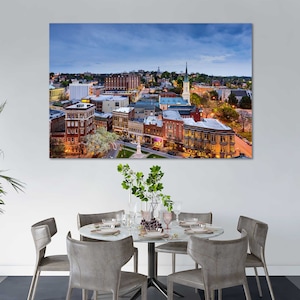 Macon Georgia Cityscape Photography Print – Historic Downtown Wall Art | Southern Architecture Poster, Twilight Skyline Artwork