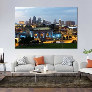 Kansas City Print Canvas Wall Art Kansas City Original Wall Decor ...
