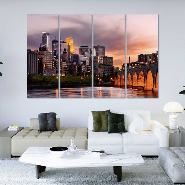 Minneapolis Printing Canvas Wall Art Minneapolis Home Wall Decor  Minneapolis Framed Wall Art Minnesota Fashion Wall Print Minnesota Artwork