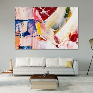 Oil Painting Abstract Art Wall Abstract Painting Decor Wall Abstract Creative Art for Room Abstract Large Framed Wall Pictures Paint Smears