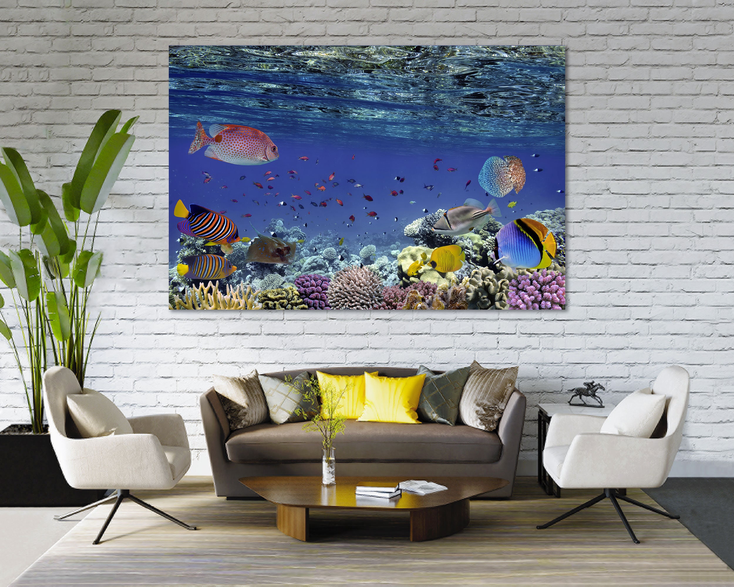 Underwater Life Canvas Sets Aquarium Beautiful Wall Art Decor Etsy